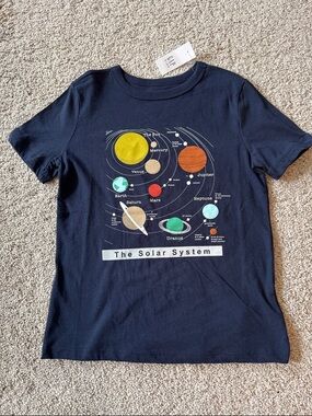 GAP Navy Solar System Graphic Tee with Colorful Planets